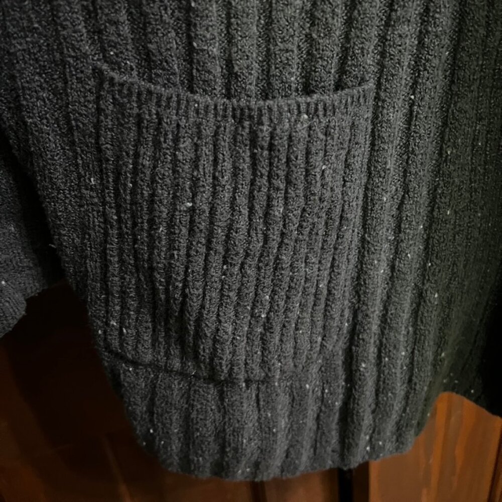 Croft & Barrow Super Soft Blue Ribbed Open Front Cardigan - Picture 3 of 6